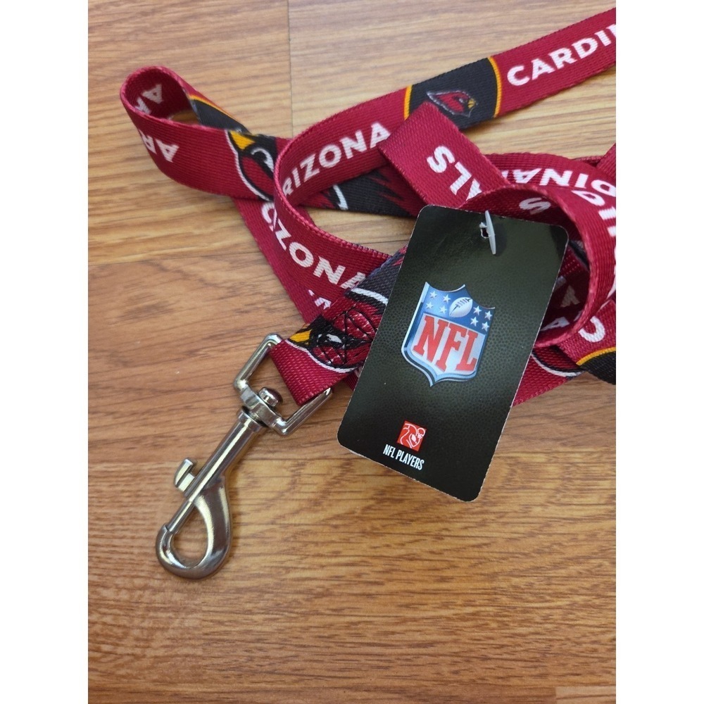 NFL Arizona Cardinals Pet Dog Leash NWT Red, Black Heavy Duty Carabiner